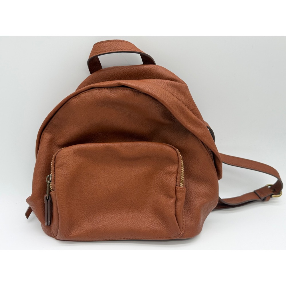 Universal Thread Goods Co Cognac Brown Pebbled Faux Leather Mini Backpack Bag